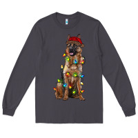 Smoke christmas german shepherd Long Sleeve Tee - RanaPortraitStore