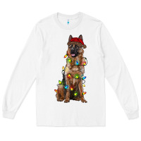 White christmas german shepherd Long Sleeve Tee - RanaPortraitStore
