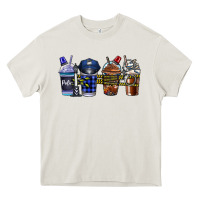 Cream Police Coffee Heavy Core Tee - CowhideDigitalArt