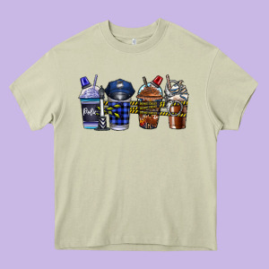 Police Coffee Heavy Core Tee Designed By Cowhidedigitalart