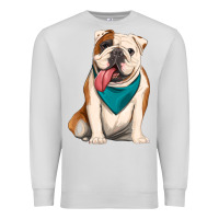 Dove Grey english bulldog Premium Sweatshirt - Artiststas