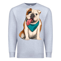Heather Grey english bulldog Premium Sweatshirt - Artiststas