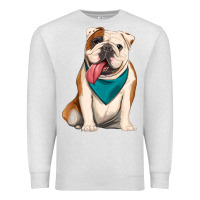 Oatmeal Heather english bulldog Premium Sweatshirt - Artiststas
