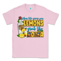 Bubblegum Pink when life gives you lemons grab the vodka Classic Tee - Zillion Design Studio