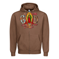 Chestnut With God All Things Are Possible Zipper Hoodie - RacoonDesign