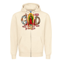 Sandshell With God All Things Are Possible Zipper Hoodie - RacoonDesign