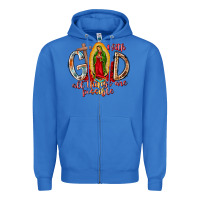 True Royal With God All Things Are Possible Zipper Hoodie - RacoonDesign