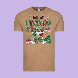 Full Of Holiday Vintage Tee Designed By Maliassmallbusiness