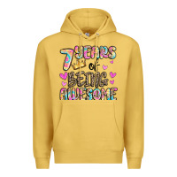 Antique Gold 7 years of being awesome Premium Hoodie - MaliasSmallBusiness