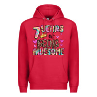 Cardinal 7 years of being awesome Premium Hoodie - MaliasSmallBusiness