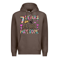 Coffee 7 years of being awesome Premium Hoodie - MaliasSmallBusiness