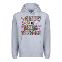 Heather Grey 7 years of being awesome Premium Hoodie - MaliasSmallBusiness