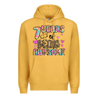 Mustard 7 years of being awesome Premium Hoodie - MaliasSmallBusiness