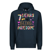 Navy 7 years of being awesome Premium Hoodie - MaliasSmallBusiness