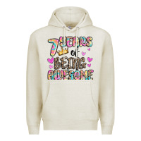Oatmeal Heather 7 years of being awesome Premium Hoodie - MaliasSmallBusiness