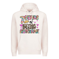 Pale Pink 7 years of being awesome Premium Hoodie - MaliasSmallBusiness
