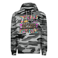 Slate Camo 7 years of being awesome Premium Hoodie - MaliasSmallBusiness