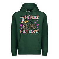 Sports Green 7 years of being awesome Premium Hoodie - MaliasSmallBusiness