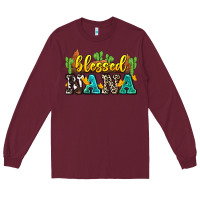 Burgundy blessed nana Long Sleeve Tee - Zillion Design Studio