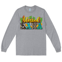 Heather Grey blessed nana Long Sleeve Tee - Zillion Design Studio