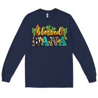 Navy blessed nana Long Sleeve Tee - Zillion Design Studio