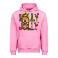 Fuchsia Pink Holly Jolly elf gnome Urban Hoodie - NancyCooperArtShop