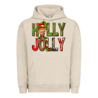 Pigment French Oak Holly Jolly elf gnome Urban Hoodie - NancyCooperArtShop