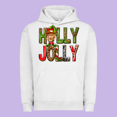 Holly Jolly Elf Gnome Urban Hoodie Designed By Nancycooperartshop