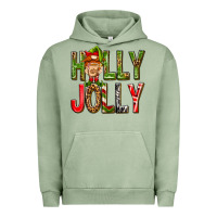 Pigment Oil Green Holly Jolly elf gnome Urban Hoodie - NancyCooperArtShop