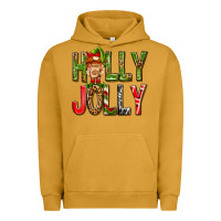 Pigment Peanut Butter Holly Jolly elf gnome Urban Hoodie - NancyCooperArtShop