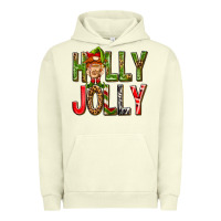 Pigment Pistachio Holly Jolly elf gnome Urban Hoodie - NancyCooperArtShop