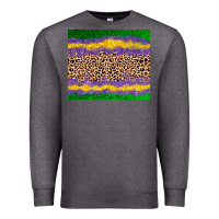 Charcoal Heather mardi gras leopard Premium Sweatshirt - AdoDesignShop