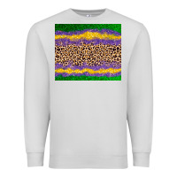 Dove Grey mardi gras leopard Premium Sweatshirt - AdoDesignShop