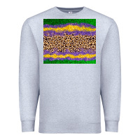 Heather Grey mardi gras leopard Premium Sweatshirt - AdoDesignShop