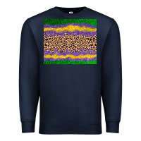 Navy mardi gras leopard Premium Sweatshirt - AdoDesignShop