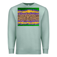 Seafoam mardi gras leopard Premium Sweatshirt - AdoDesignShop