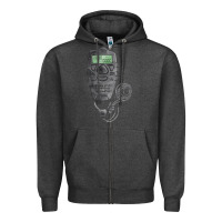 Charcoal Heather baseball counter and stopwatch fa element Zipper Hoodie - FaDigitalArtStudio