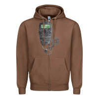 Chestnut baseball counter and stopwatch fa element Zipper Hoodie - FaDigitalArtStudio