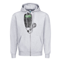 Heather Grey baseball counter and stopwatch fa element Zipper Hoodie - FaDigitalArtStudio