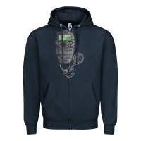 Navy baseball counter and stopwatch fa element Zipper Hoodie - FaDigitalArtStudio