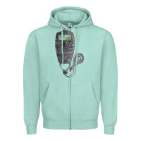 Seafoam baseball counter and stopwatch fa element Zipper Hoodie - FaDigitalArtStudio