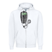 White baseball counter and stopwatch fa element Zipper Hoodie - FaDigitalArtStudio