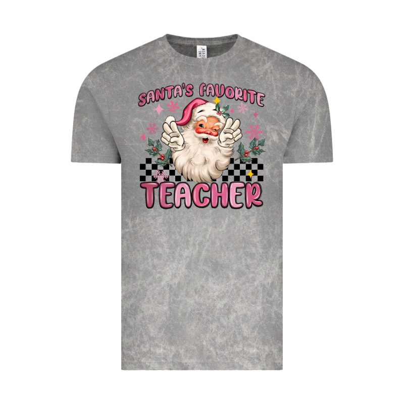Santa's Favorite Teacher Vintage Tee by MaliasSmallBusiness | Teevron