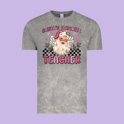 Vintage Tee santa's favorite teacher