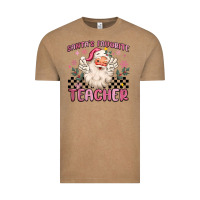Vintage Coffee santa's favorite teacher Vintage Tee - MaliasSmallBusiness