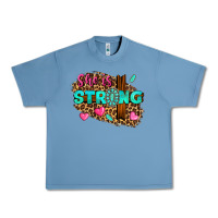 Pebble Blue she is strong Urban Heavy Tee - texasbilliewilder