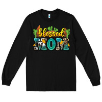 Black blessed mom Long Sleeve Tee - Zillion Design Studio