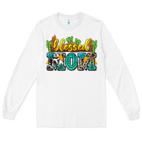 White blessed mom Long Sleeve Tee - Zillion Design Studio