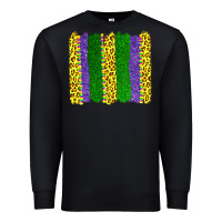 Black mardi gras leopard brushstrokes Premium Sweatshirt - AdoDesignShop