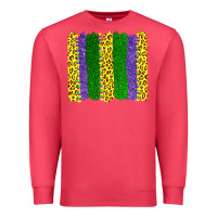 Cardinal mardi gras leopard brushstrokes Premium Sweatshirt - AdoDesignShop